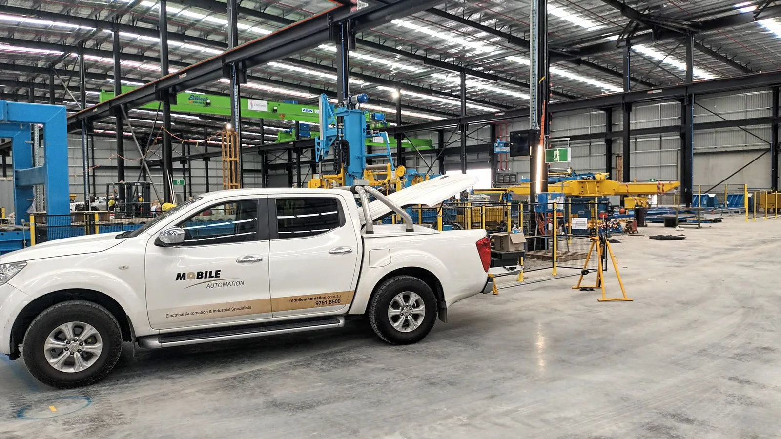 Mobile Automation service vehicle on a Victorian factory floor